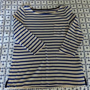 Talbots Stretch Cotton Weekend Tee, 3/4 sleeve, Pocket Detail, Size M, Worn Once